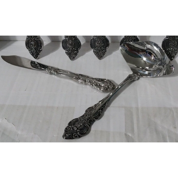 Lot of 7 Oxford Hall SUTHERLAND Japan Stainless Flatware Serving Set - Picture 4 of 4